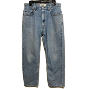 Levi's 550 Relaxed Fit Jeans Mens 34x30 Light Wash Blue 100% Cotton